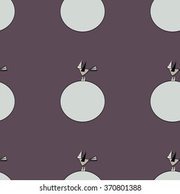 Seamless pattern with birds