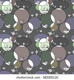 Seamless pattern with birds