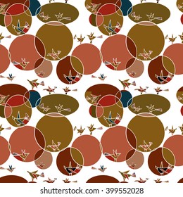 Seamless pattern with birds