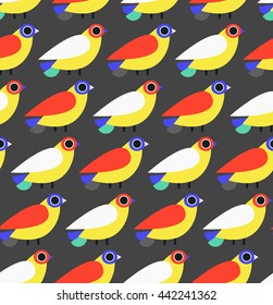 Seamless pattern with birds