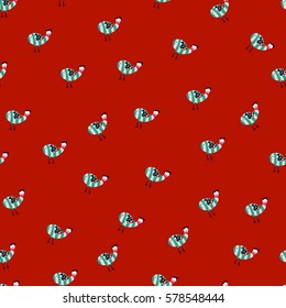 Seamless pattern with birds