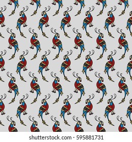 Seamless pattern with birds