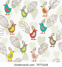seamless pattern with birds