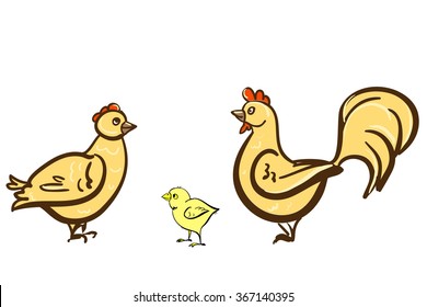 seamless pattern with birds chicken. vector eps 8