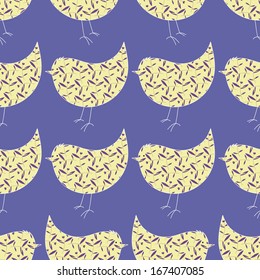 a seamless pattern with birds for the decoration works