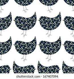 a seamless pattern with birds for the decoration works