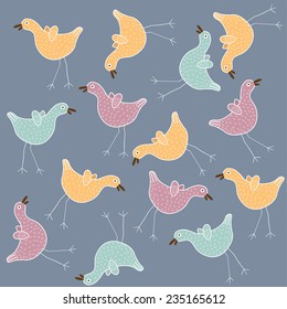 seamless pattern with birds - illustration 