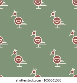 seamless pattern of birds isolated on light green background. wallpaper for birdwatching websyte or book cover