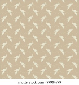 Seamless pattern with birds (vector).