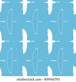 Seamless pattern with birds. Vector  background