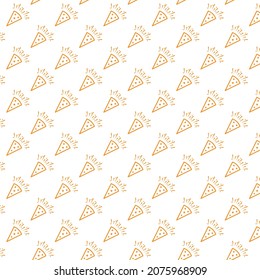 Seamless pattern of birthday trumpet in white background with mini doodle (icon). Vector Illustration