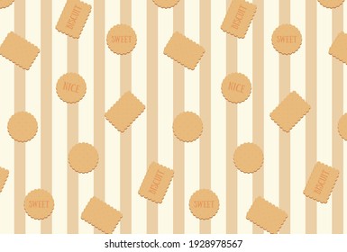 seamless pattern with biscuits for banners, cards, flyers, social media wallpapers, etc.