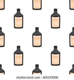 Seamless pattern of bitter bottle on white background isolation
