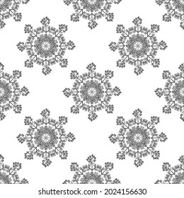 Seamless pattern with bitter herbs in sketch style. Herb-of-grace (Ruta graveolens), elements and flowers, leaves and berries. Common rue, hand drawn doodle illustration.