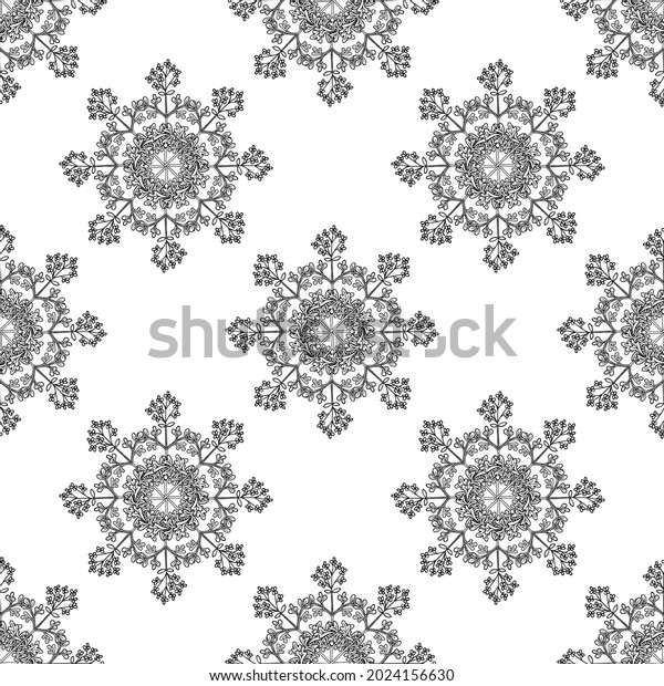 Seamless pattern with\
bitter herbs in sketch style. Herb-of-grace (Ruta graveolens),\
elements and flowers, leaves and berries. Common rue, hand drawn\
doodle illustration.