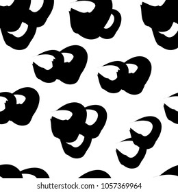 Seamless pattern with black abstract elements