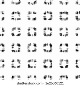 Seamless pattern. Black abstract shapes on a white background.