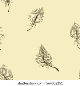 seamless pattern black air feathers of a bird
