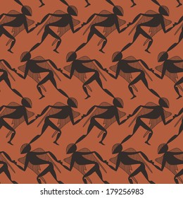 Seamless pattern - black angels