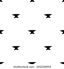 Seamless pattern with black anvil. Blacksmith, repair. Vector illustration for design, web, wrapping paper, fabric, wallpaper.