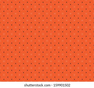 Seamless pattern black arrows with orange background