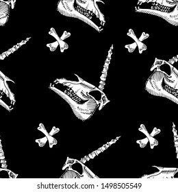 seamless pattern with black background and graphic elements