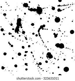 Seamless pattern. Black blots. Grunge background