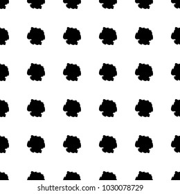 Seamless pattern, black blots on white background, vector