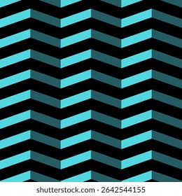 
Seamless pattern with black and blue zigzag reminiscent of geometric architectural structure. Vector illustration for decorating your abstract interior designs