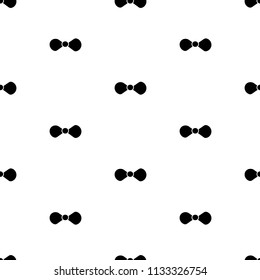 Seamless pattern with black bow tie on the white background . Vector illustration