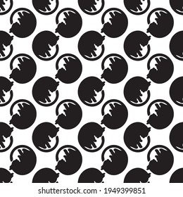 Patrón sin foco con silueta de gato negro. Fondo del vector