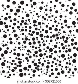 Seamless pattern with black circles. Vector illustration