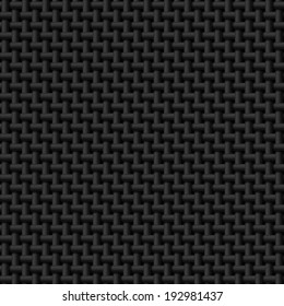 Seamless pattern of black cloth. Abstract fabric background