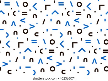 Seamless pattern in black colors with geometric elements. Pattern hipster style. Templates suitable for posters, postcards, fabric or wrapping paper