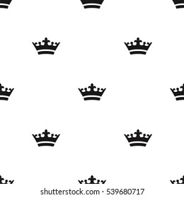 Seamless pattern with black crowns