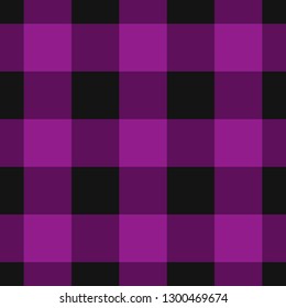 seamless pattern - black, dark and bright purple tartan, tablecloth