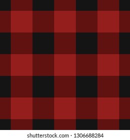 seamless pattern - black, dark and bright red tartan, tablecloth