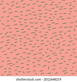 Seamless pattern black dashed doodle line in random style.