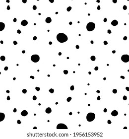 seamless pattern with black dot vector illustration.