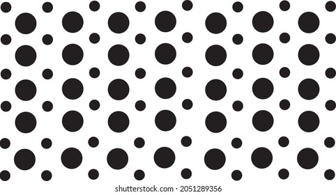 Seamless pattern of black dots on a white background. dots illustration pattern