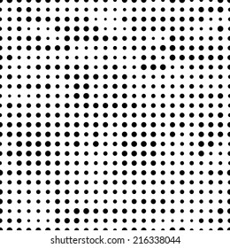 Seamless pattern. Black dots on white background.