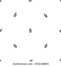 seamless pattern with black ears of wheat, barley or rye. natural gren ornament on white. eco company, agriculture, nature firm, ecology, healthy organic and farm fresh food wallpaper. Vector