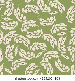 Seamless pattern with black flowers and leaves. Peonies, wildflowers, poppies. Abstract floral spring, summer pattern. 
