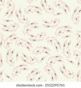 Seamless pattern with black flowers and leaves. Peonies, wildflowers, poppies. Abstract floral spring, summer pattern. 