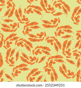 Seamless pattern with black flowers and leaves. Peonies, wildflowers, poppies. Abstract floral spring, summer pattern. 