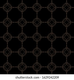 seamless pattern of black gackground and gold lines. Inspired from wood carving of traditional decoration in taiwan