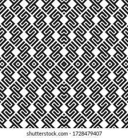 Seamless pattern with black geometric forms