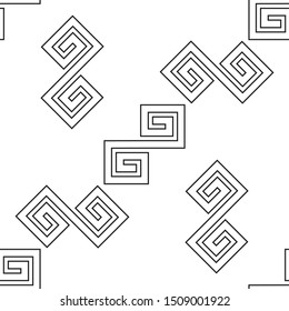 Seamless pattern with black geometric forms(texture 10).