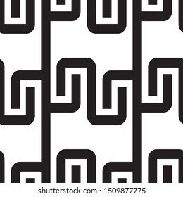 Seamless pattern with black geometric lines.