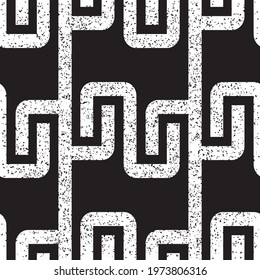 Seamless pattern with black geometric lines 8113. Seamless vector illustration eps 10.